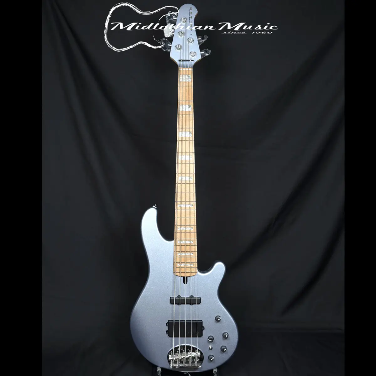 Lakland Skyline 55-02 Custom - 5-String Bass Guitar - Ice Blue Metallic Finish 1