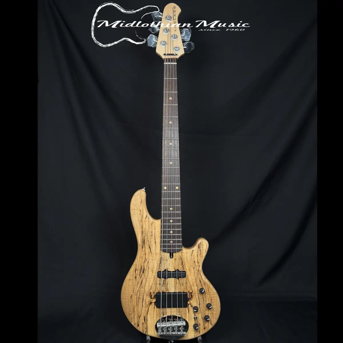 Lakland Skyline 55-02 Deluxe - 5-String Bass Guitar - Spalted Maple Gloss Finish (250806162) 1