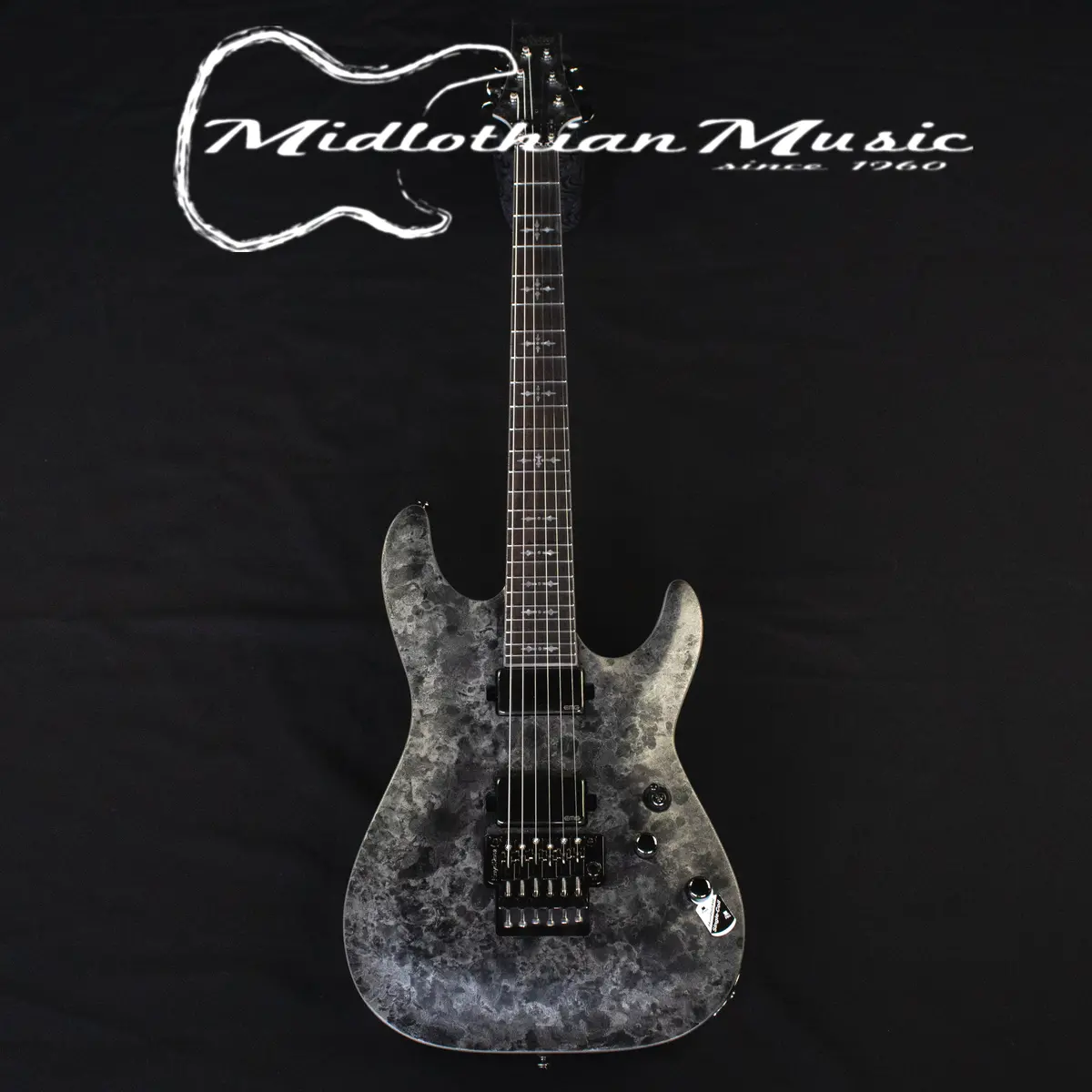 Schecter - Ernie C - C-1 Electric Guitar - Black Reign Satin Finish 1