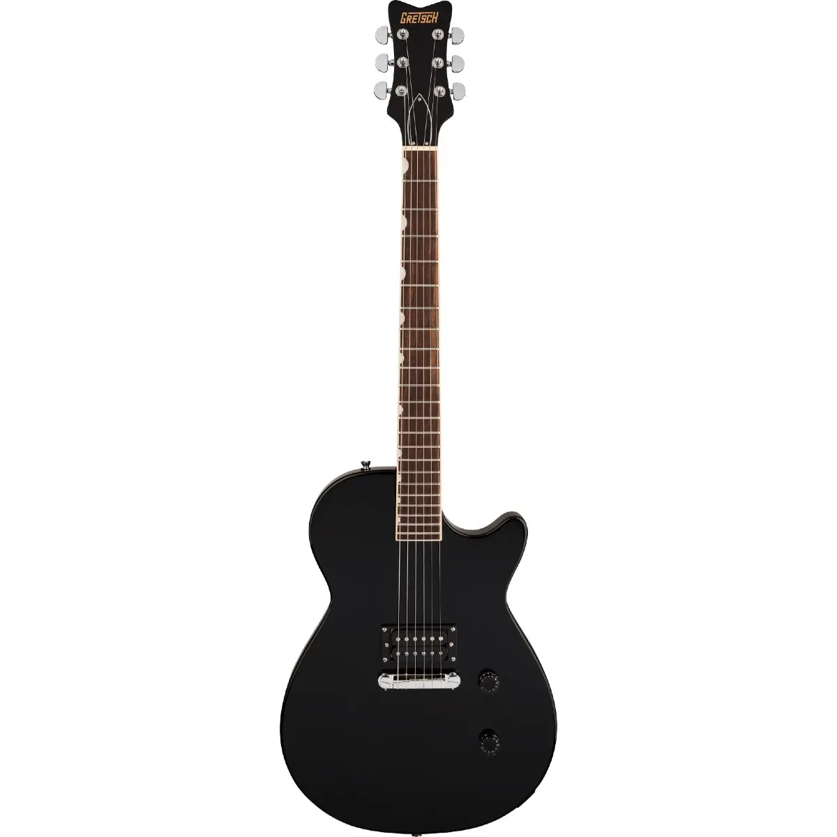 Gretsch Streamliner Jet Club 1 Pickup Electric Guitar - Jet Black Gloss Finish 1