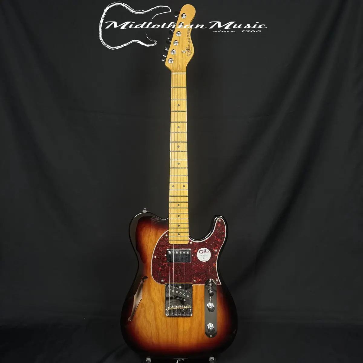 G&L Tribute Asat Classic Bluesboy Semi-Hollow - 3-Tone Sunburst Finish 1