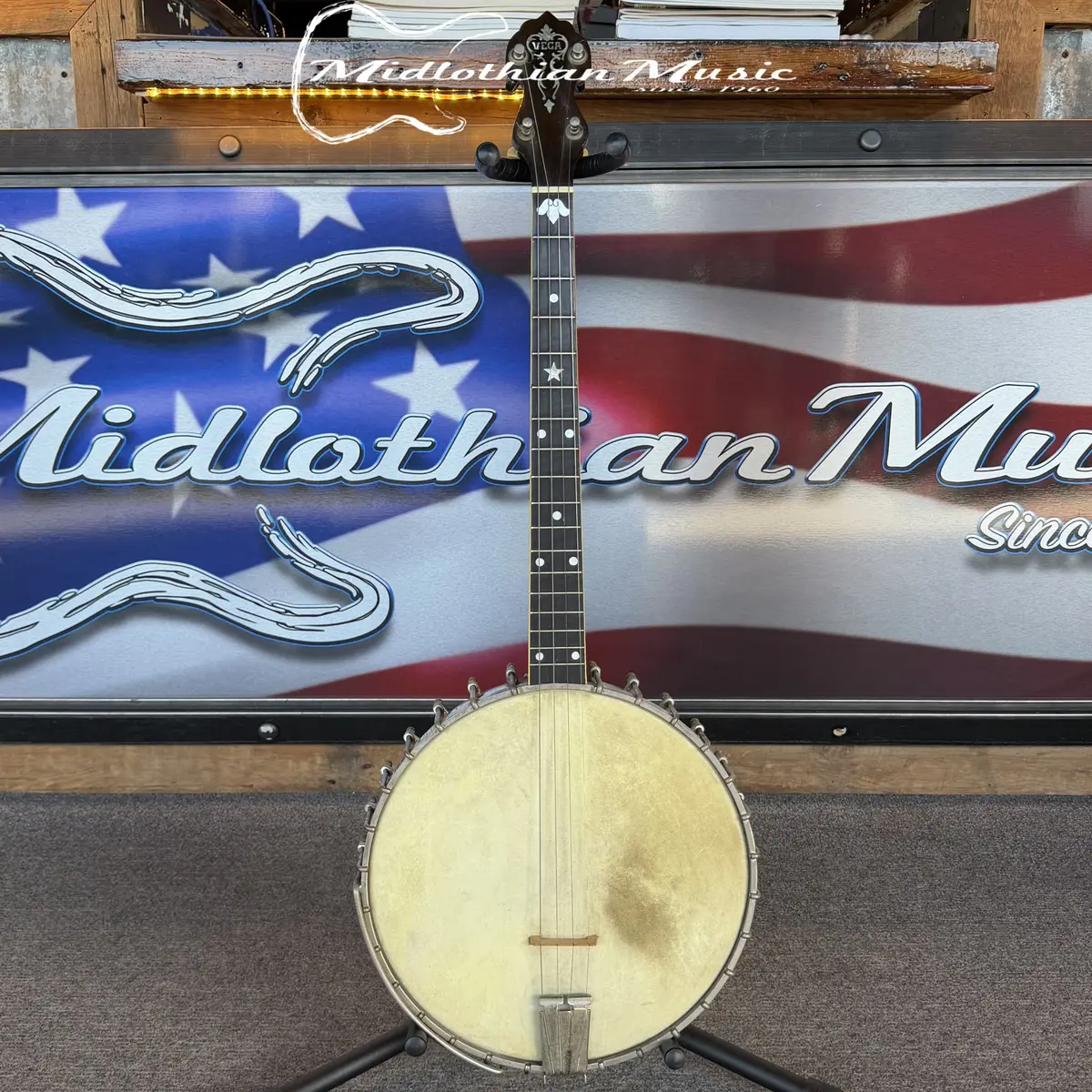 Vega Style M Tubaphone 1909 - 4-String Banjo W/Original Case & Accessories Used 1