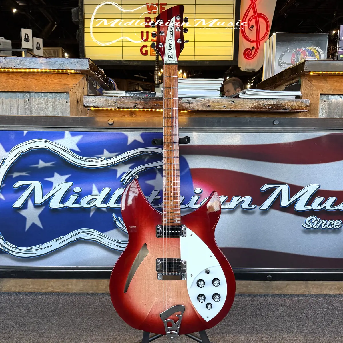 Rickenbacker 330 6-String Electric Guitar - 1997! W/Original Case Fireglo Used 1