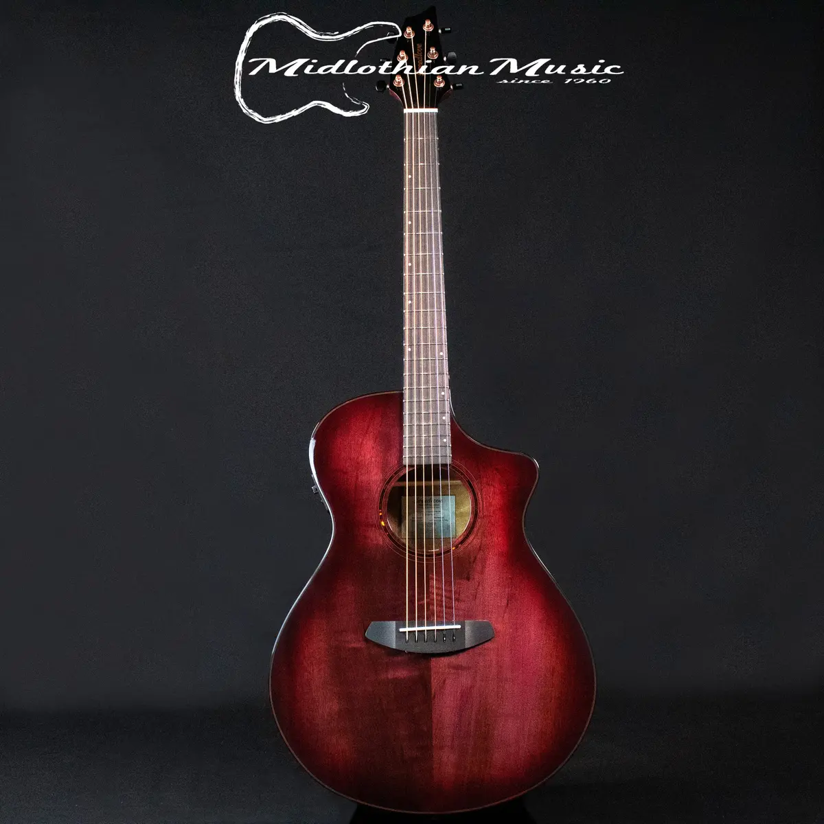 Breedlove Eco Collection - Pursuit Exotic S Concert Ce - Acoustic-Electric Guitar - Pinot Noir Burst Finish 1