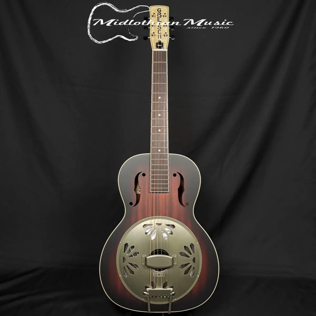 Gretsch G9241 Alligator Biscuit Round-Neck Acoustic/Electric Resonator Guitar - 2 Color Sunburst 1