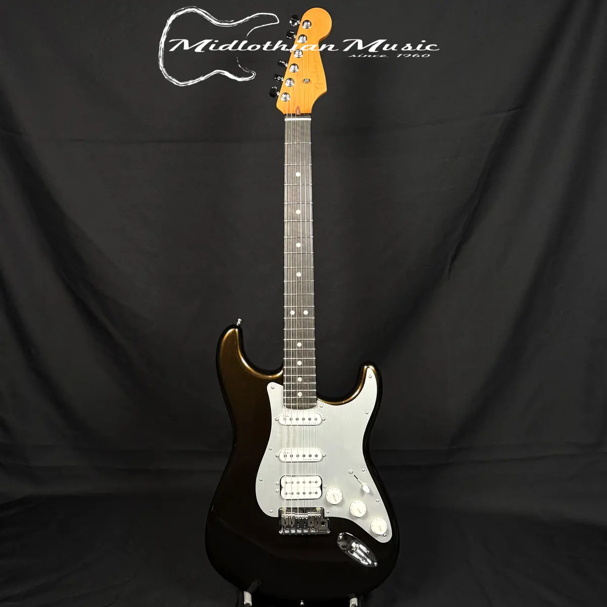Fender American Ultra Ii Stratocaster Hss Electric Guitar - Texas Tea & Ebony Fingerboard W/Case Used 1
