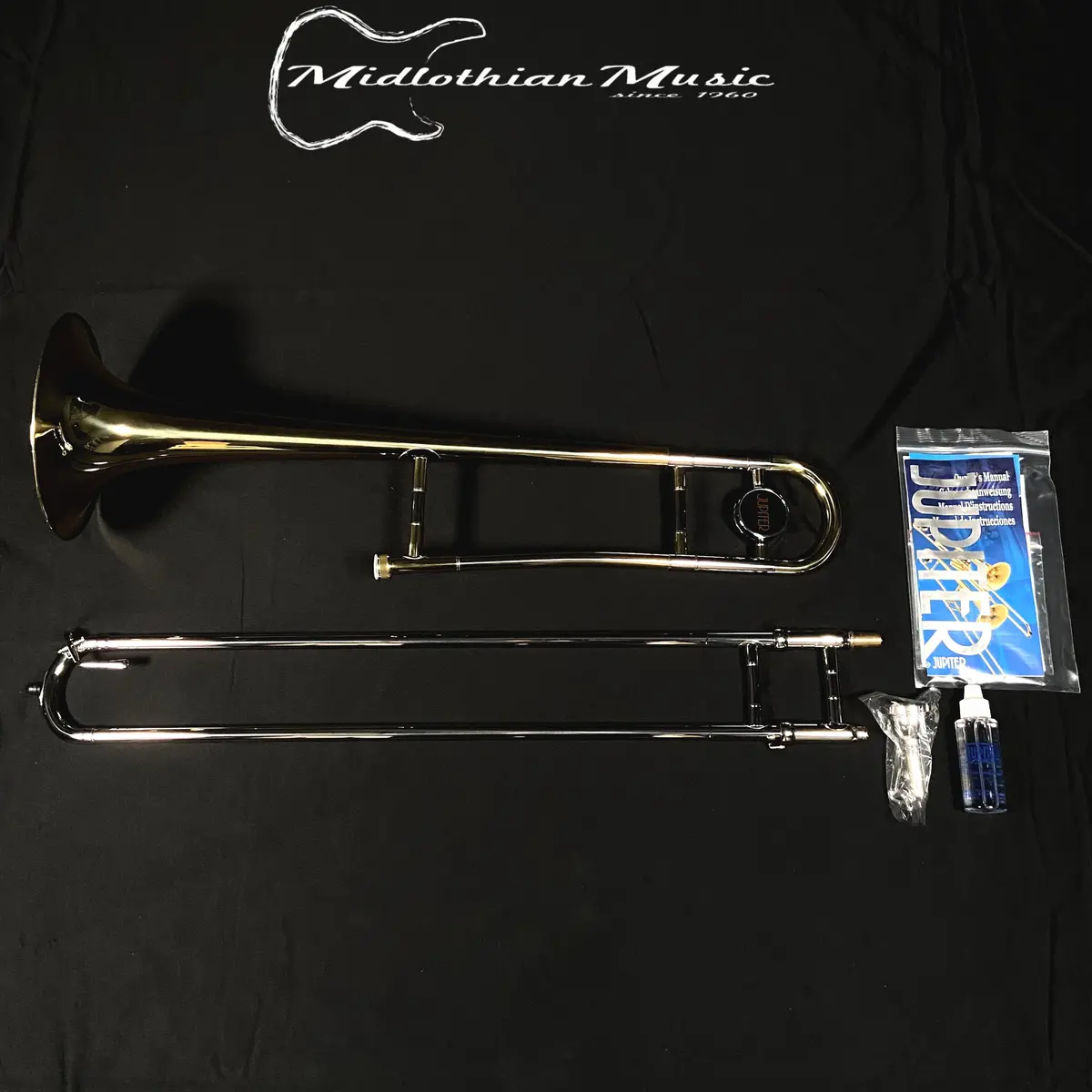 Jupiter Jsl-432L Laquered Brass Trombone - New! W/Case & Accessories 1