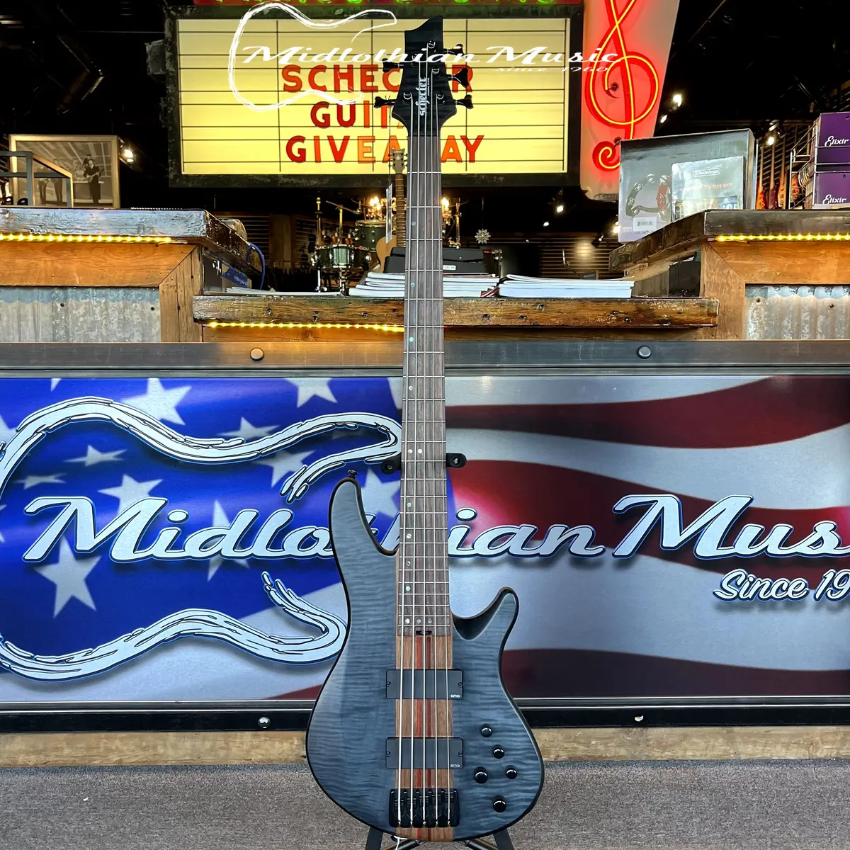 Schecter - Charles Berthoud - Cb-5 - 5-String Active Bass Guitar - See Through Black Satin Finish 1