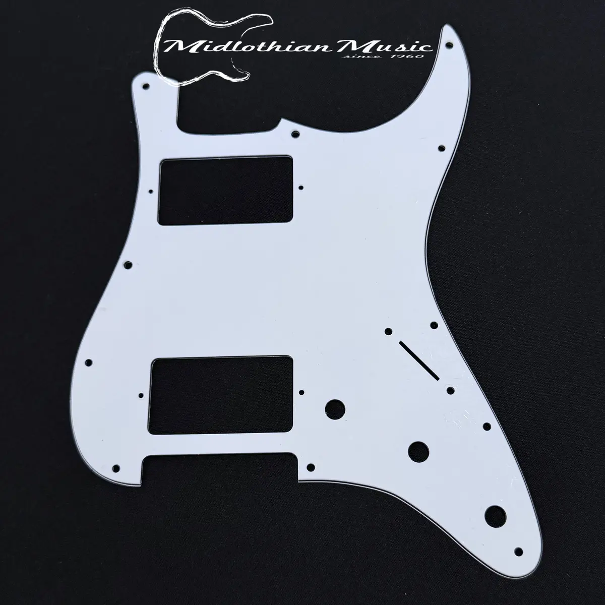 Wd Pickguards - Stratocaster Style (Hh Pickups) - White Pickguard Used 1