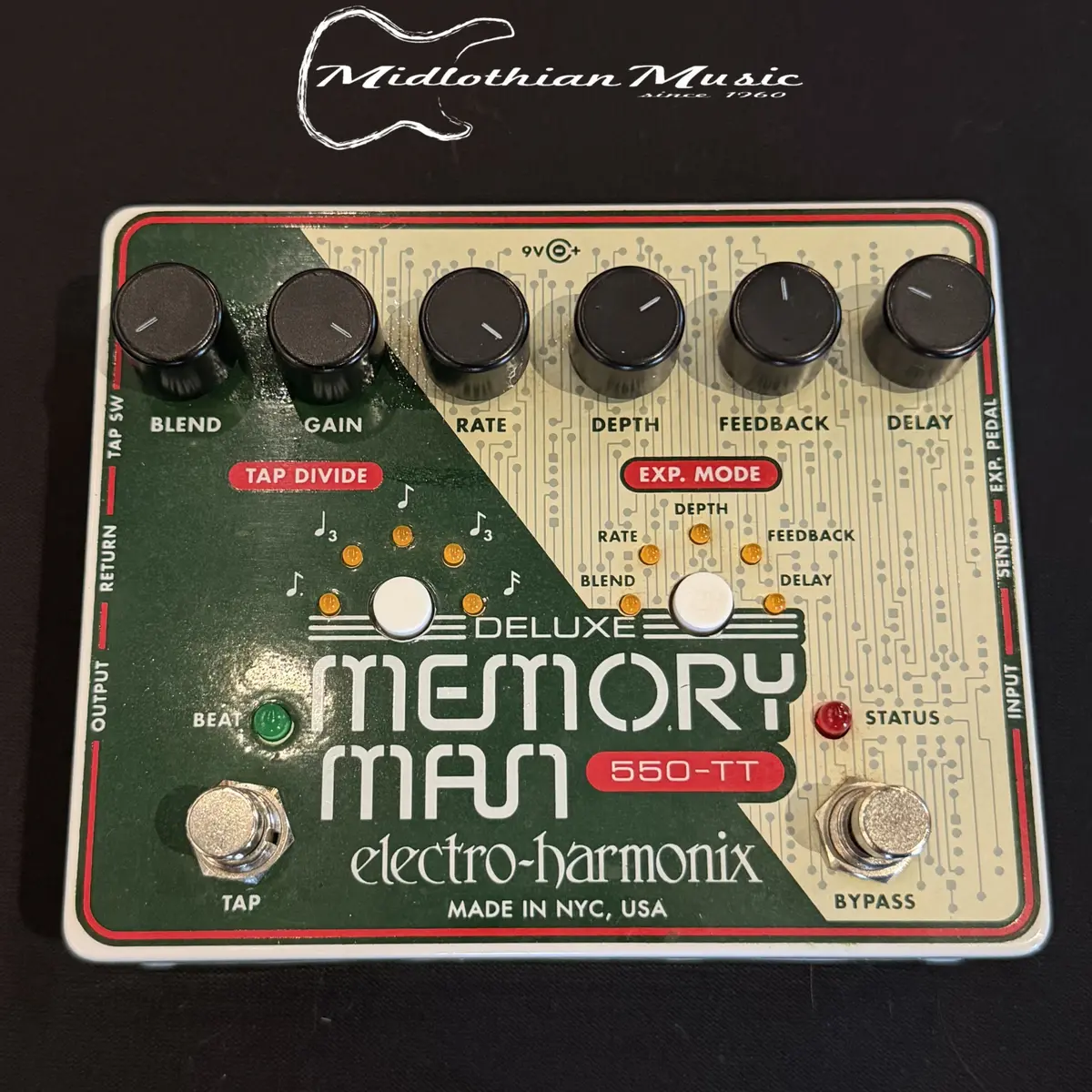 Electro- Harmonix Deluxe Memory Man 550-Tt - Analog Delay Pedal Used 1