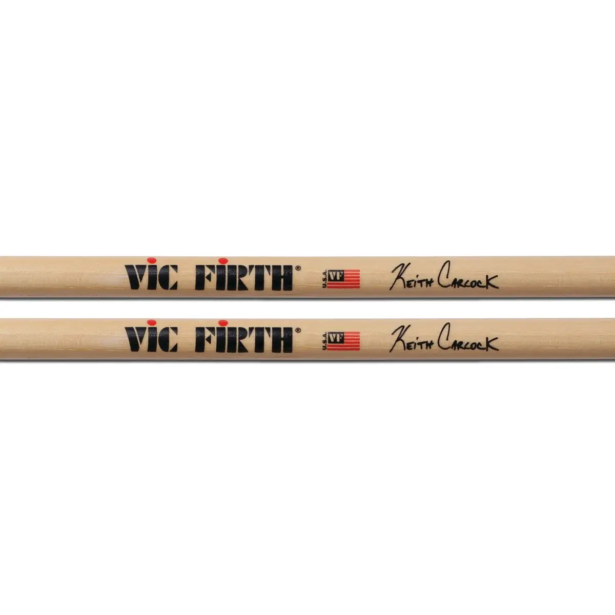 Vic Firth Signature Series - Keith Carlock Drum Sticks (Skc) - Hickory W/Wood Tip (1 Pair) 1