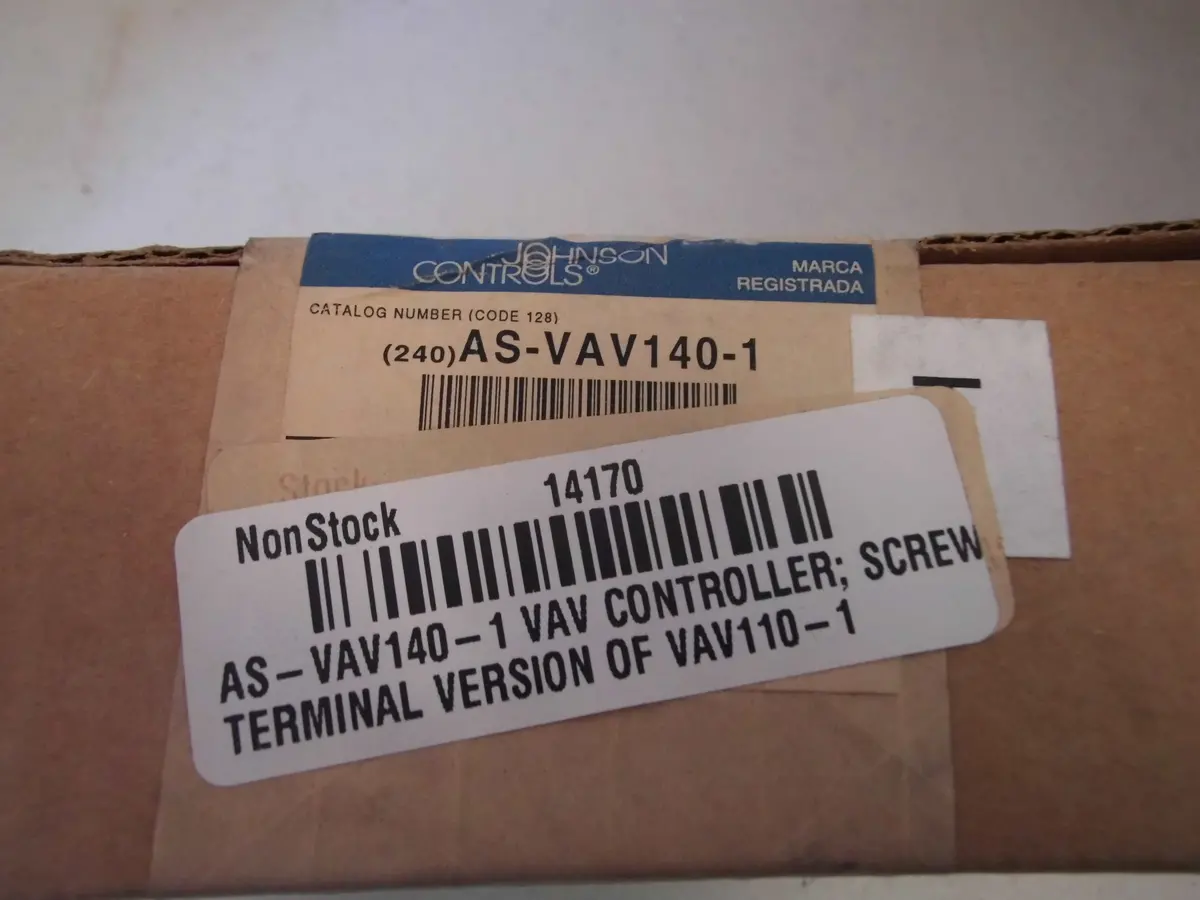 Johnson Controls Variable Air Volume Box Controller As-Vav140-1 1