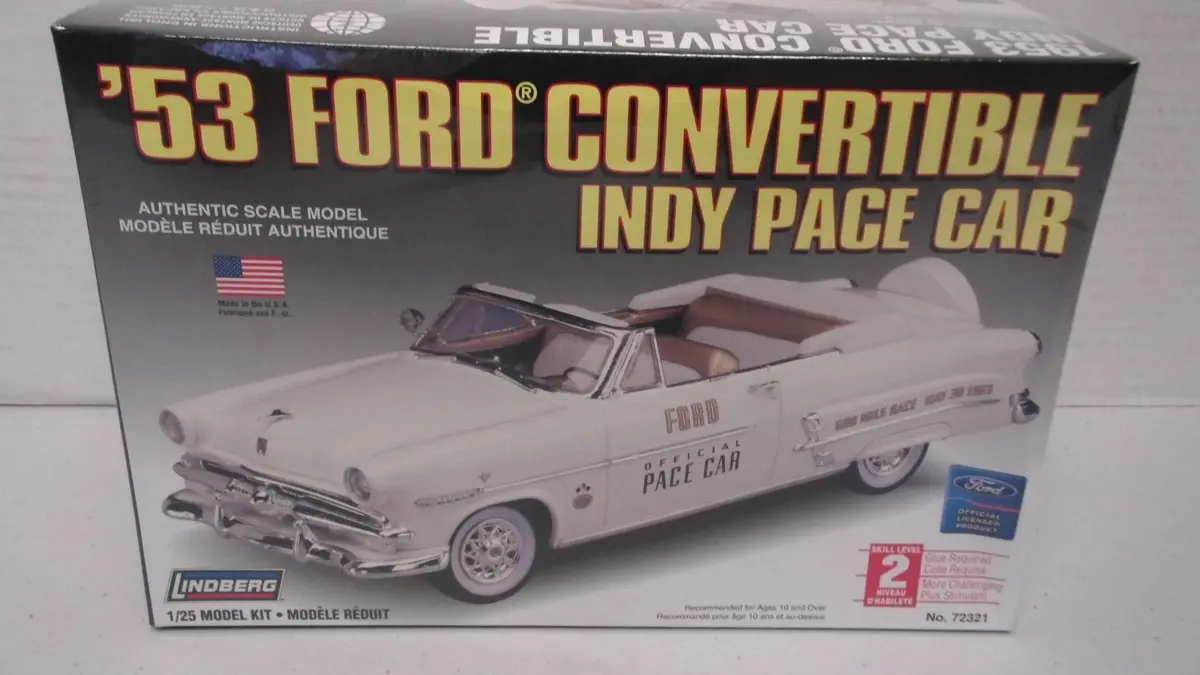 Lindberg 1953 Ford Indy Pace Car Convert 1/25 Scale Model Kit  72321 1