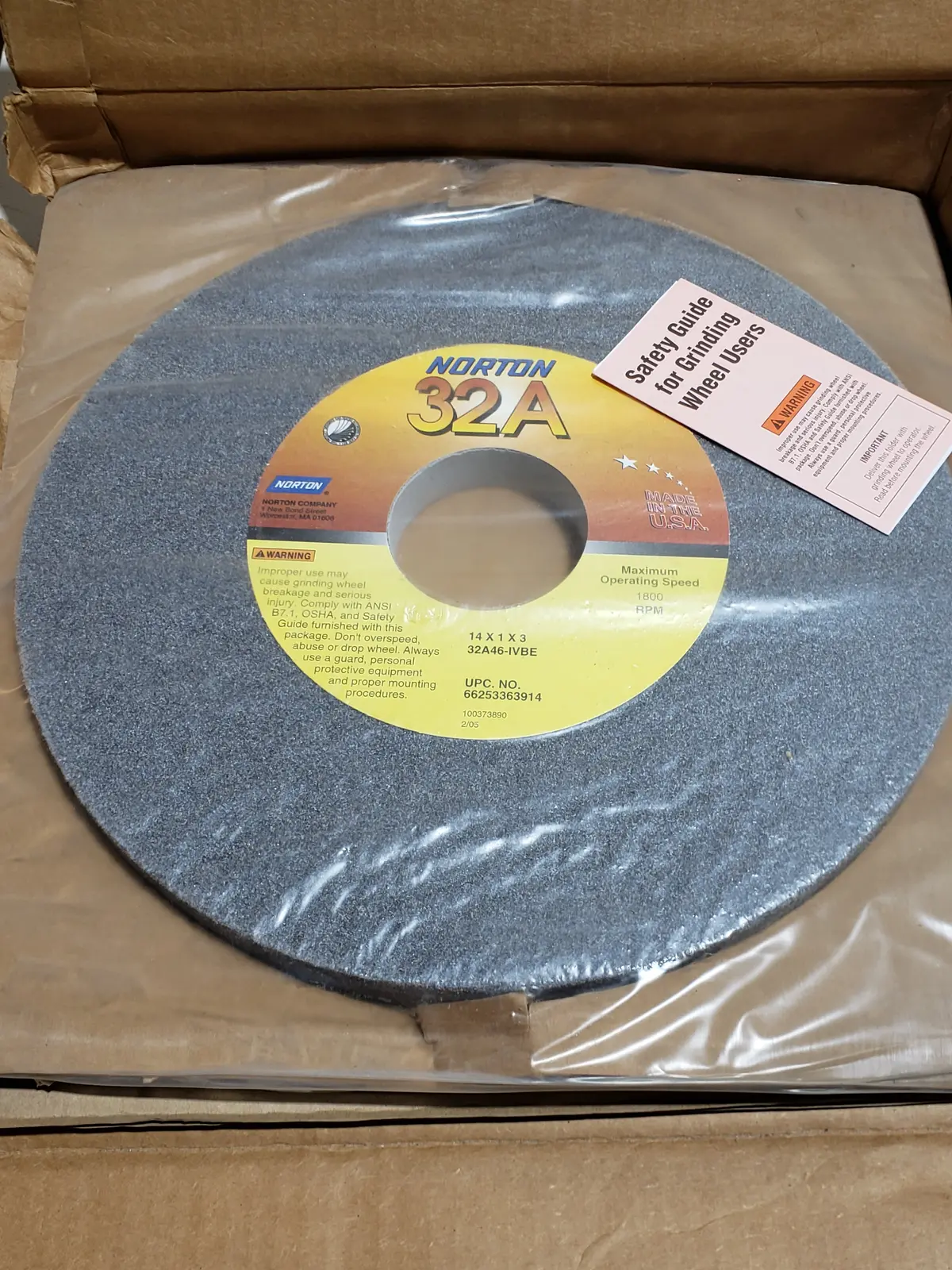 Norton 66253363914 Wheel Diameter, 3" Hole Size 52-100-328 1