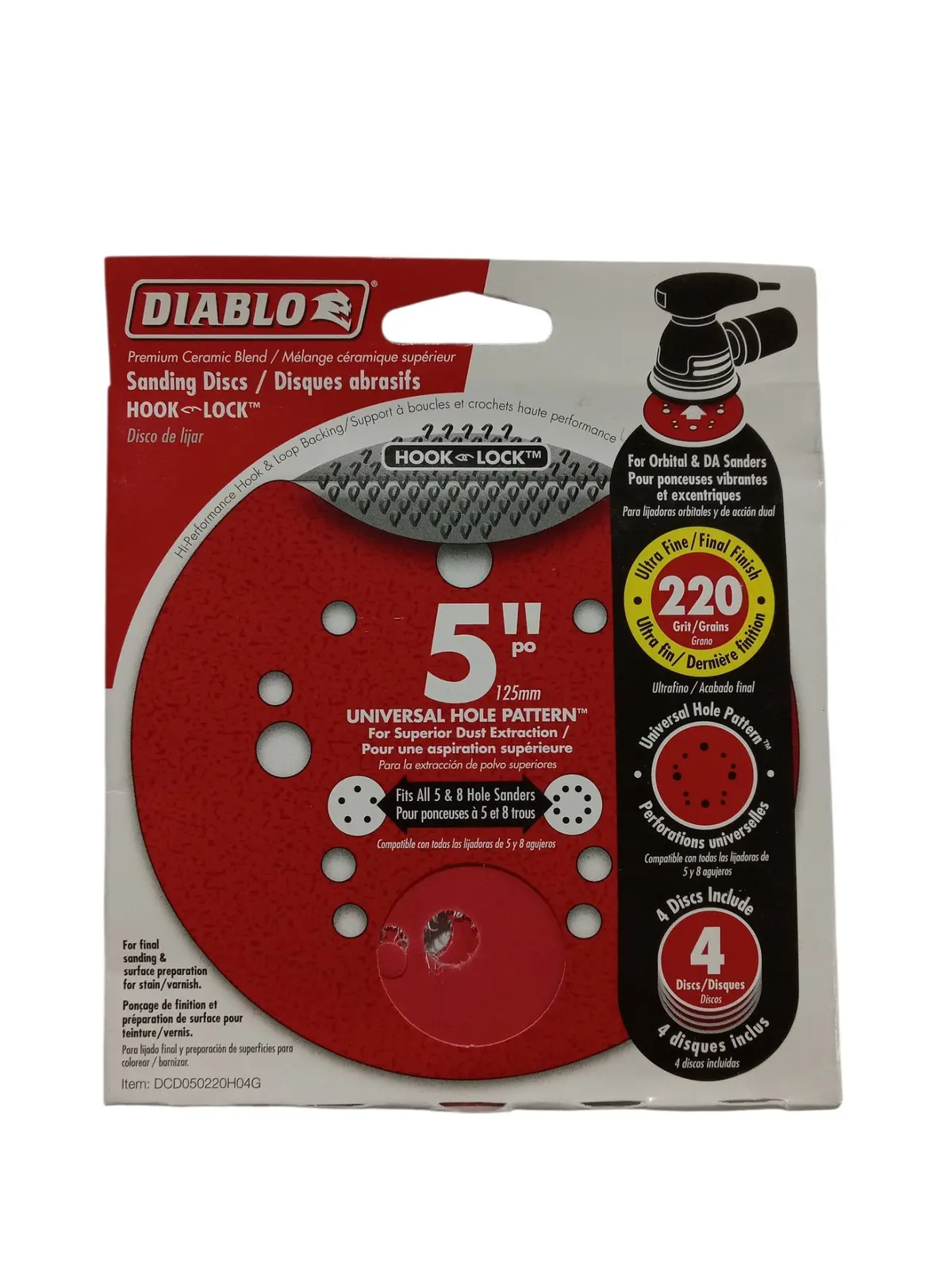Freud Diablo 5In Ros Disc 220G 4 Pk 1