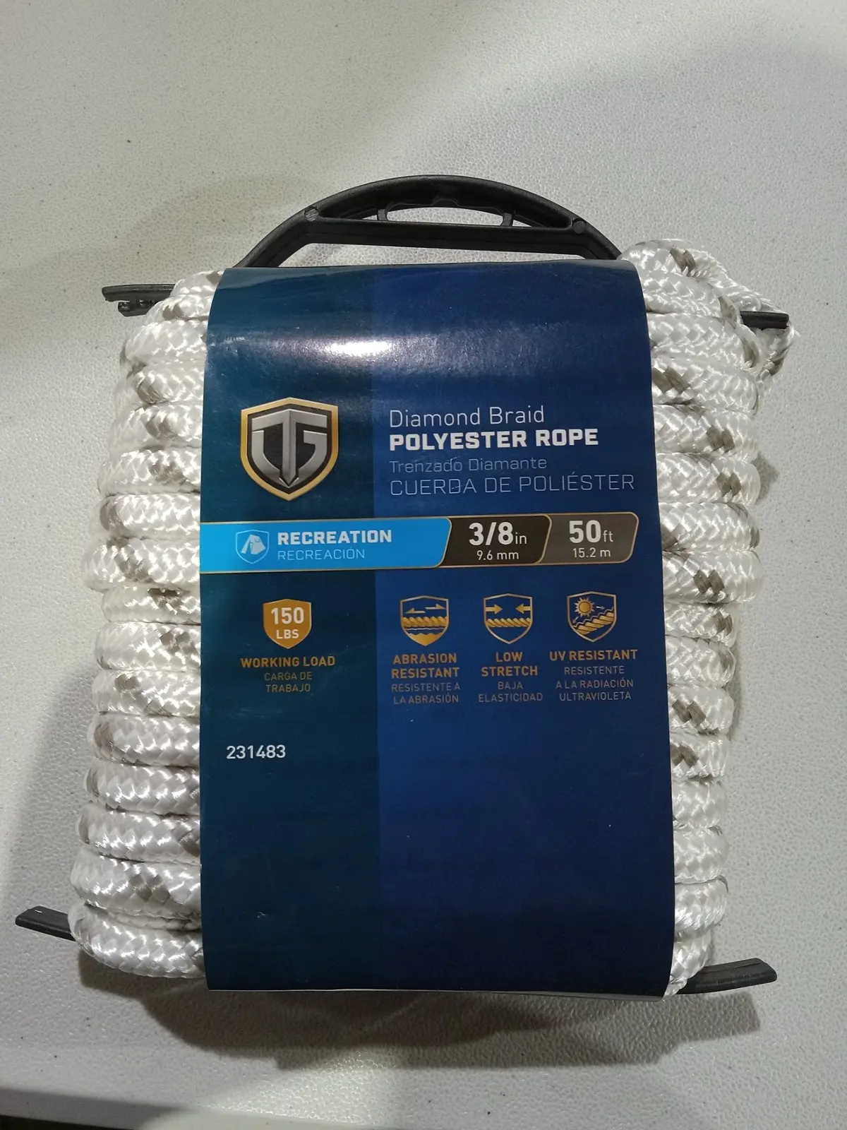Mibro 231483 0.37 In. X 50 Ft. Tru Gaurd Poly Rope 1