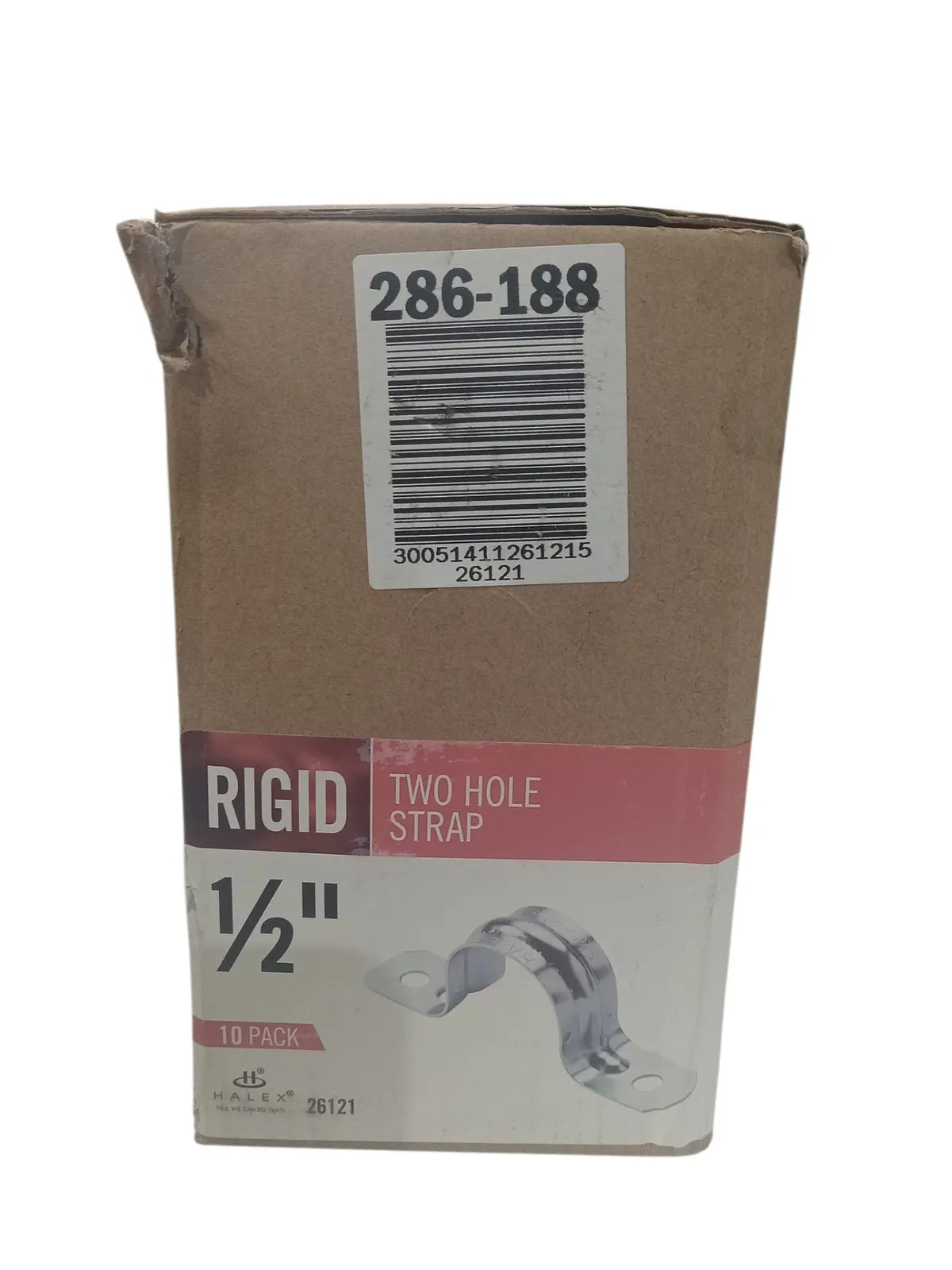 Halex, 26121, Conduit Strap, 1/2", Steel Galvanized, 10Pk 1