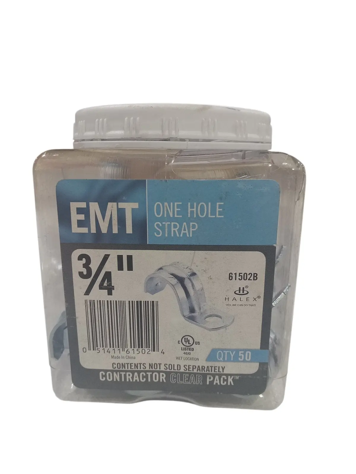 Halex, 61502B, 3/4In., One Hole, Electrical, Metallic Tubing Strap, 50 Pack 1