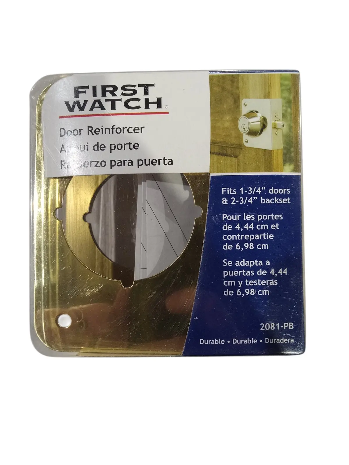Belwith Products 2081-Pb 4.5 In. Polished Brass Door Reinforcer 1