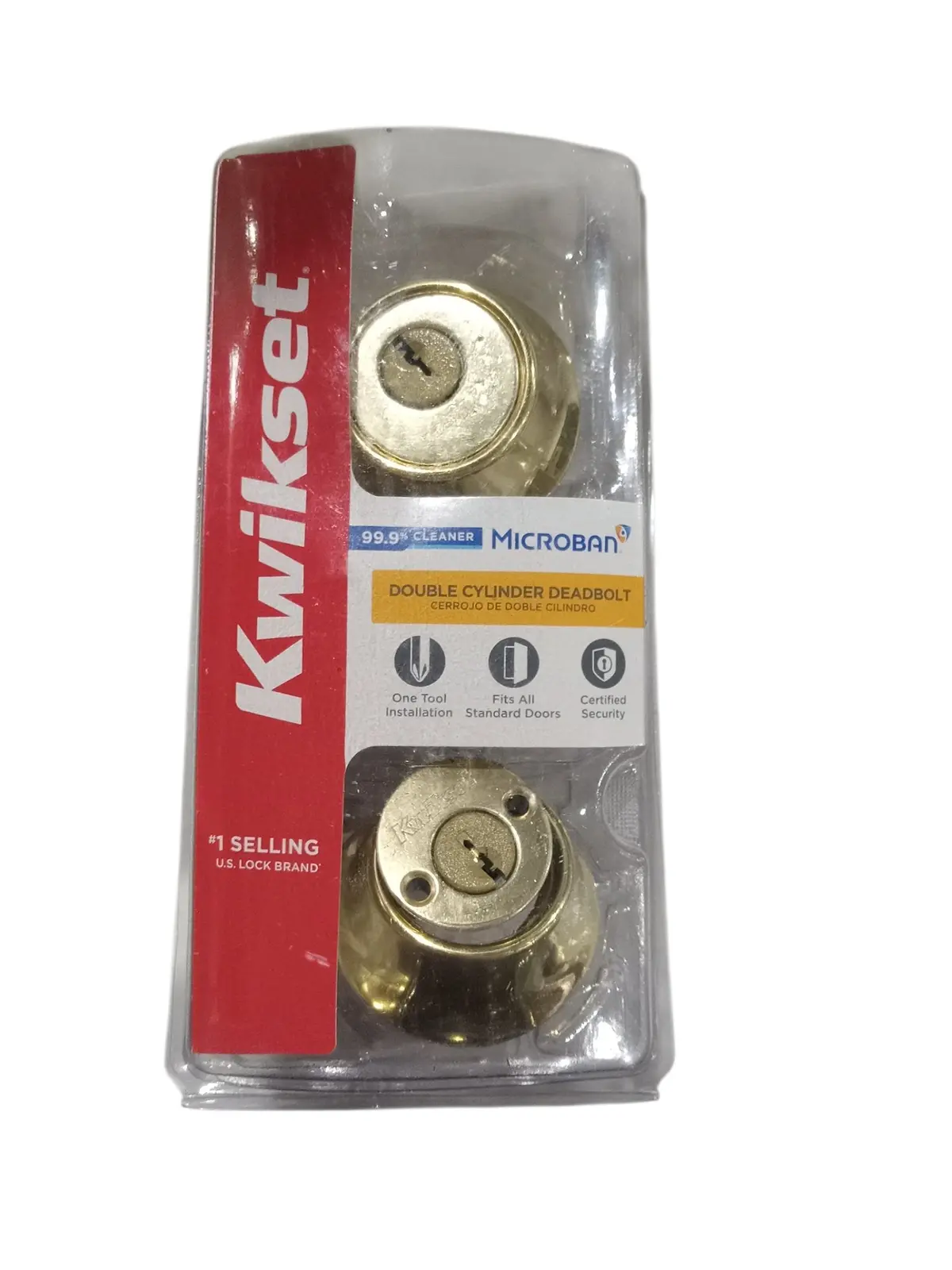 Kwikset 665 Deadbolt  Keyed Both Sides  In Polished Brass 1