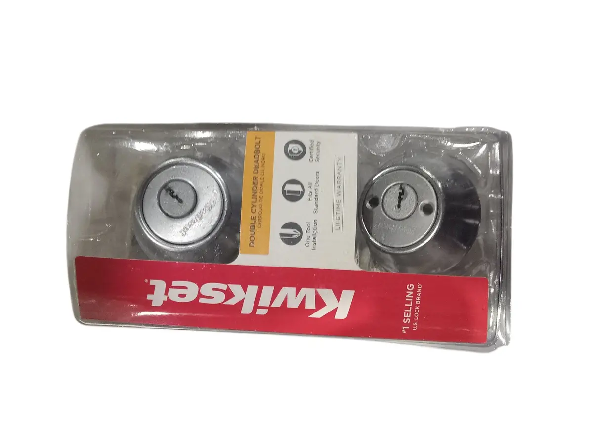Kwikset 96650-495 Security Double Cylinder Deadbolt, Satin Chrome 1