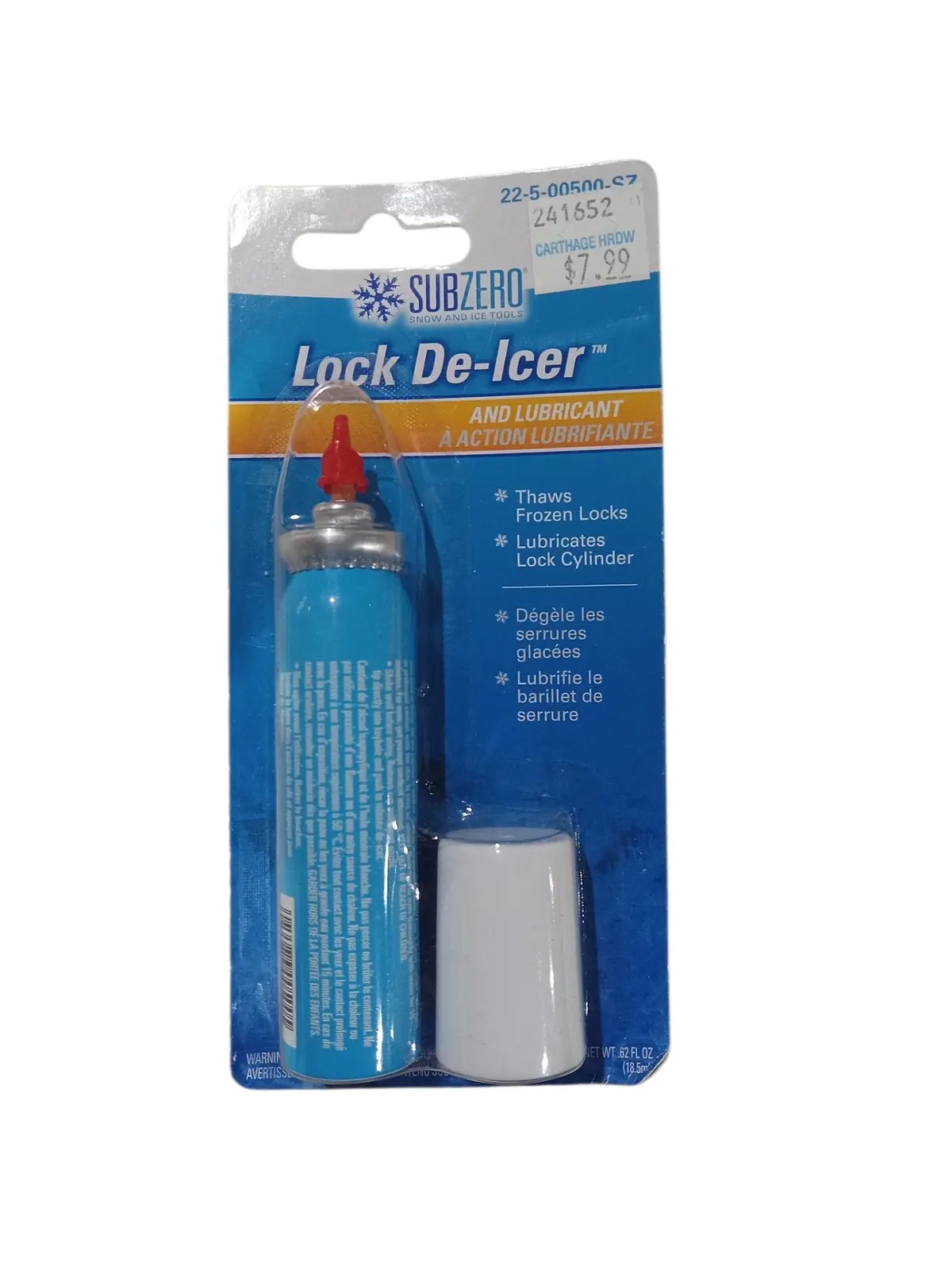 Subzero Hopkins Mfg 22-5-00500-Sz Lock De-Icer & Lubricant, 18.5Ml - 1