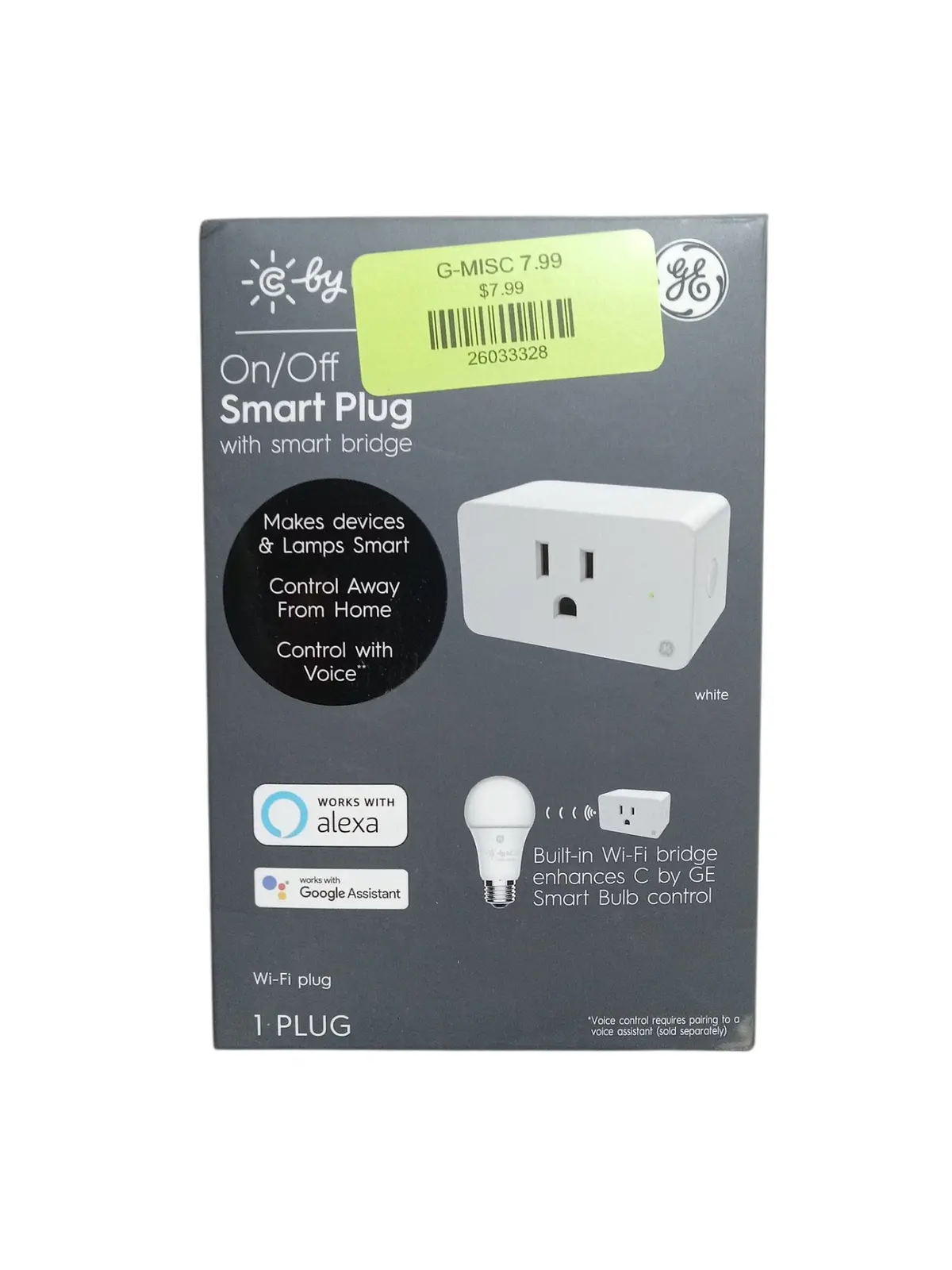 Ge Lighting C By Ge Smart Plug, White, On/Off Smart Plugs That Work With Alexa And Google Home, Bluetooth And Wifi Smart Plugs, No Hub Required 1