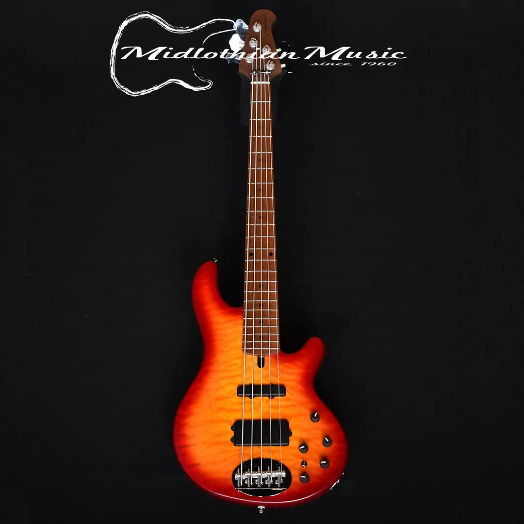 Lakland Skyline 55-02 Deluxe Bass Guitar - Satin Cherryburst (210911528) W/Free Gator Gig Bag 1