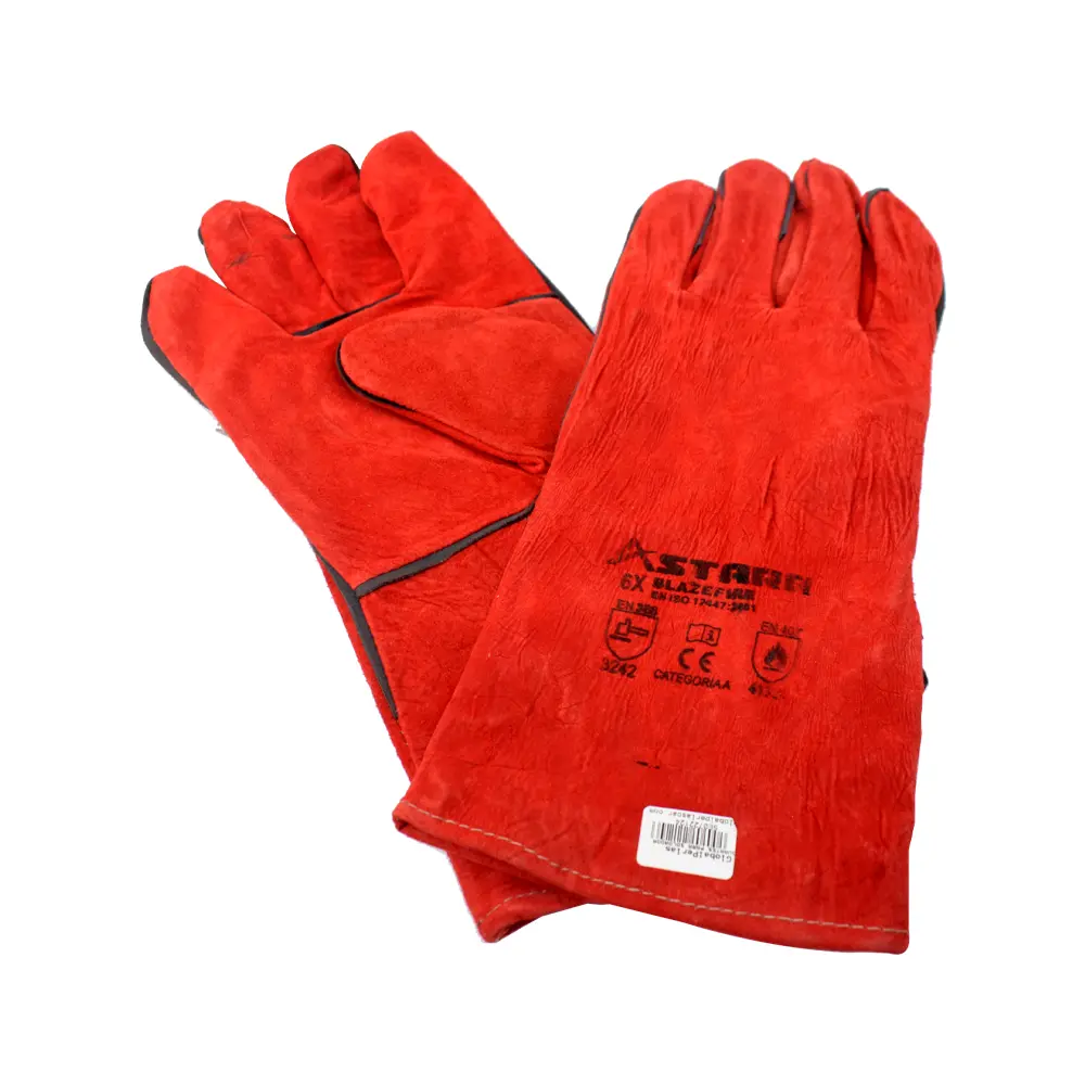 Guantes Para Soldador Rojo 14" Astara 1