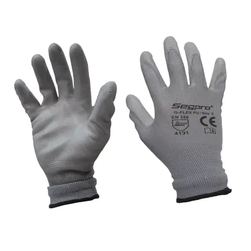 Guantes Palma Pu Gris Gpugflex Segpro 1