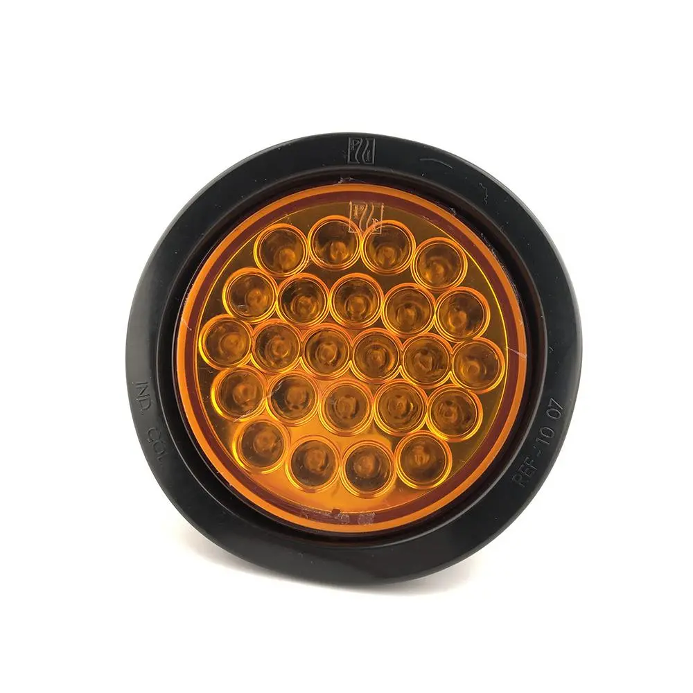 Faro Posterior 4" 24 Led Destellante Aro Jebe 12V 24V Ambar 1007Ei 1