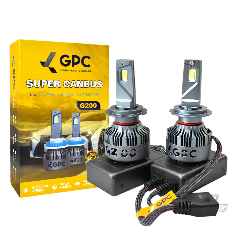 Foco Force G200 Luz Led Super Canbus H7 9/16V 55W 45 000Lm Ip67set X 2 Unidades 1
