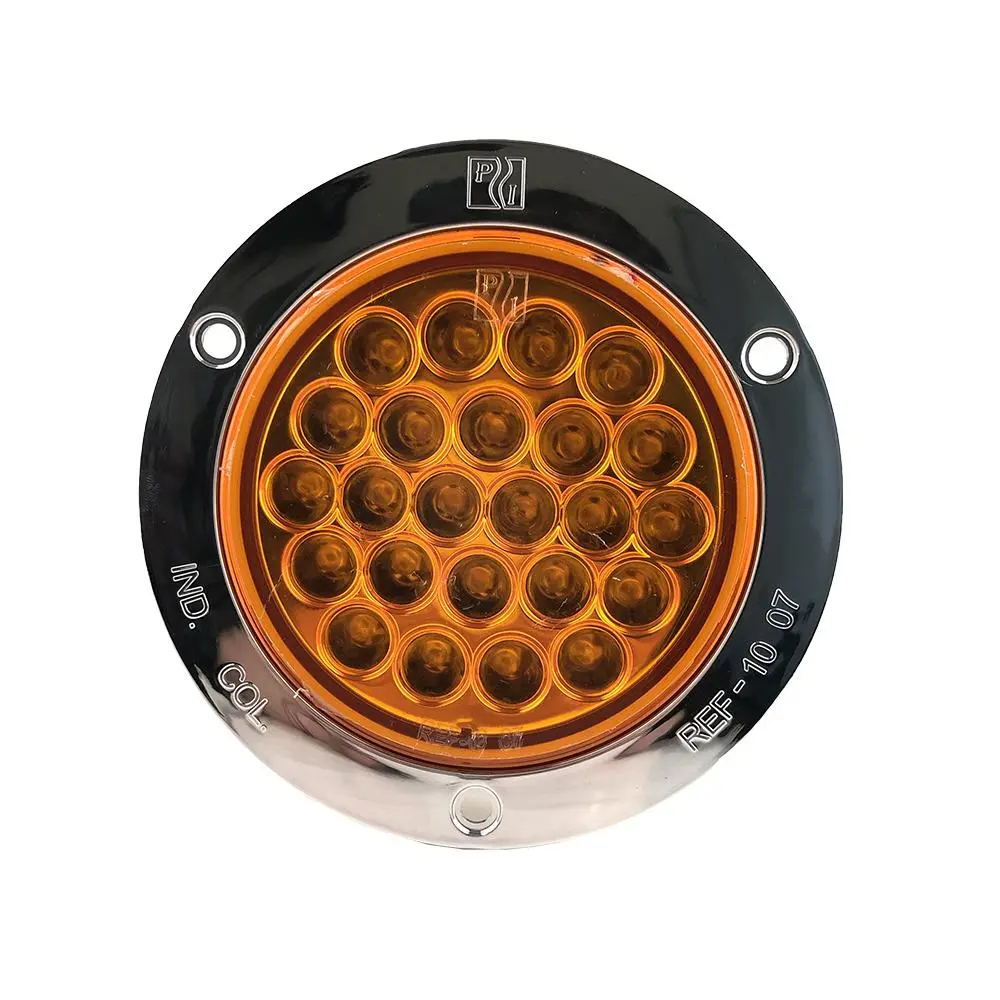 Faro Posterior 4" 24 Led Aro Plástico 12V 24V Ámbar 1007A 1