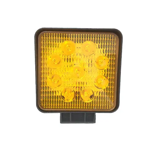 Faro De Trabajo Cuadrado 09 Led (Jr-06) 12-36V 27W Luz Amarilla 1