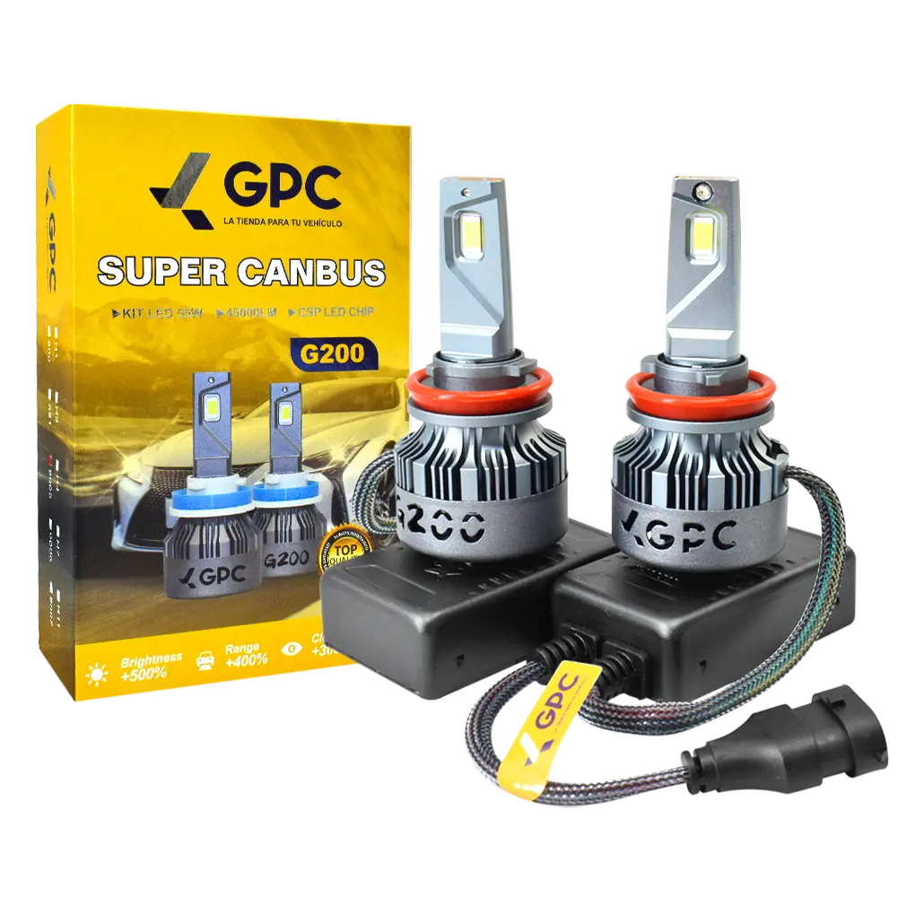 Foco Force G200 Luz Led Super Canbus H11 9/16V 55W 45 000Lm Ip67 Setx2 Unidades 1