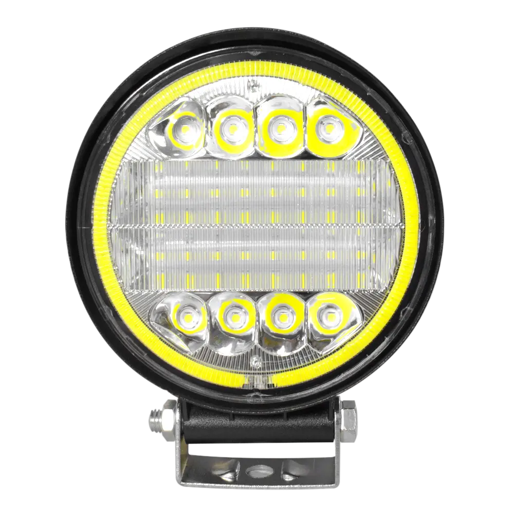 Faro De Trabajo, Neblinero Redondo, Barra Led 10 Yo-45W Luz Blanca Contorno Blanco 1