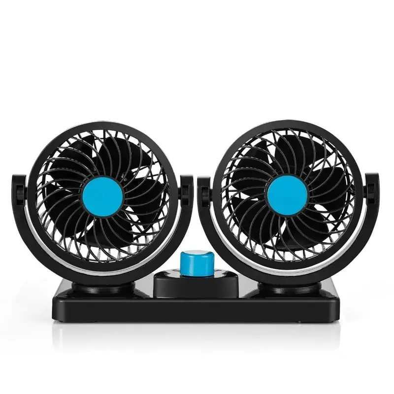 Ventilador De Doble Cabezal 12V/24V Negro 1