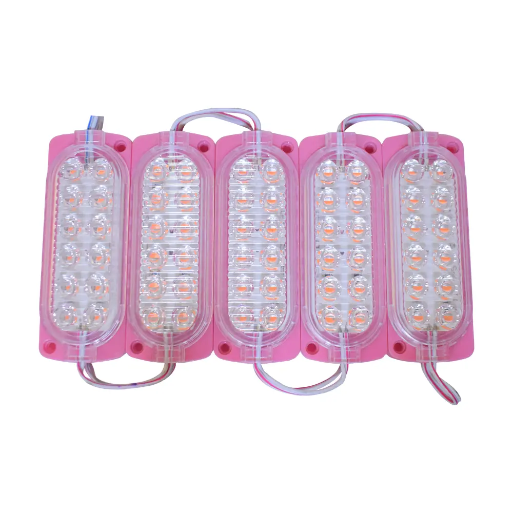 Foco Modulo Cob 12Led 12V Con Movimiento Luz Rosada 1