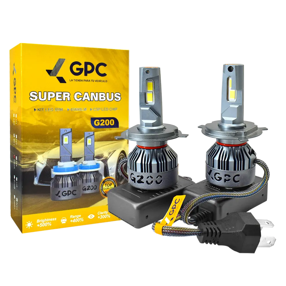 Foco Force G200 Luz Led Super Canbus H4 9/16V 55W 45 000Lm Ip67 Setx2 Unidades 1