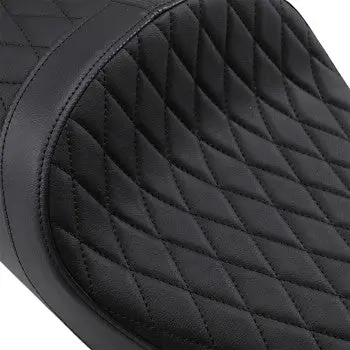Z1r Low Touring Seat - Diamond Stitch - Black - 2016+ Triumph Bonneville T100, T120, Street Twin, Street Scrambler 2