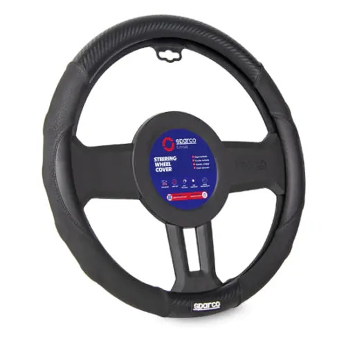 Forro De Timón De Cuero Con Fibre Carbono Sps125 Sparco 1