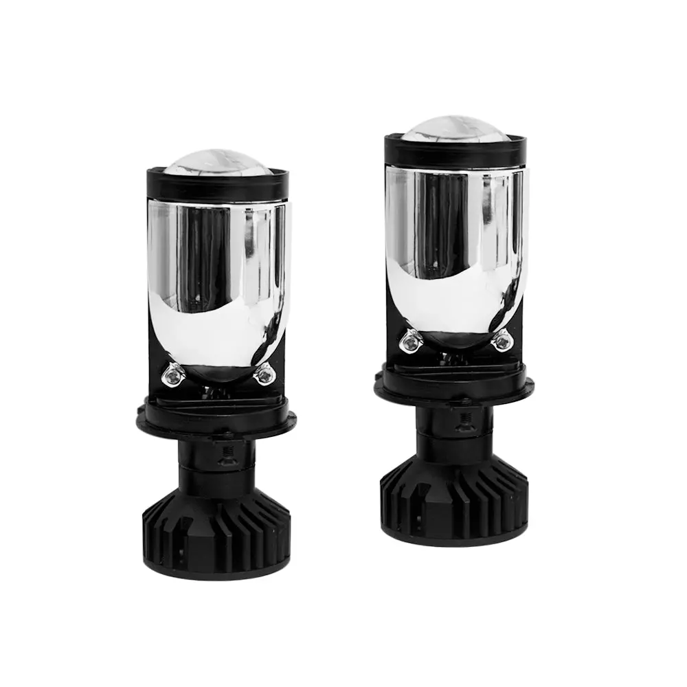 Foco Led Canbus H4 12V 40000Lm Con Disipador Metalico Y Lupa Kb1-H4 Setx2 Unidades Iron 1