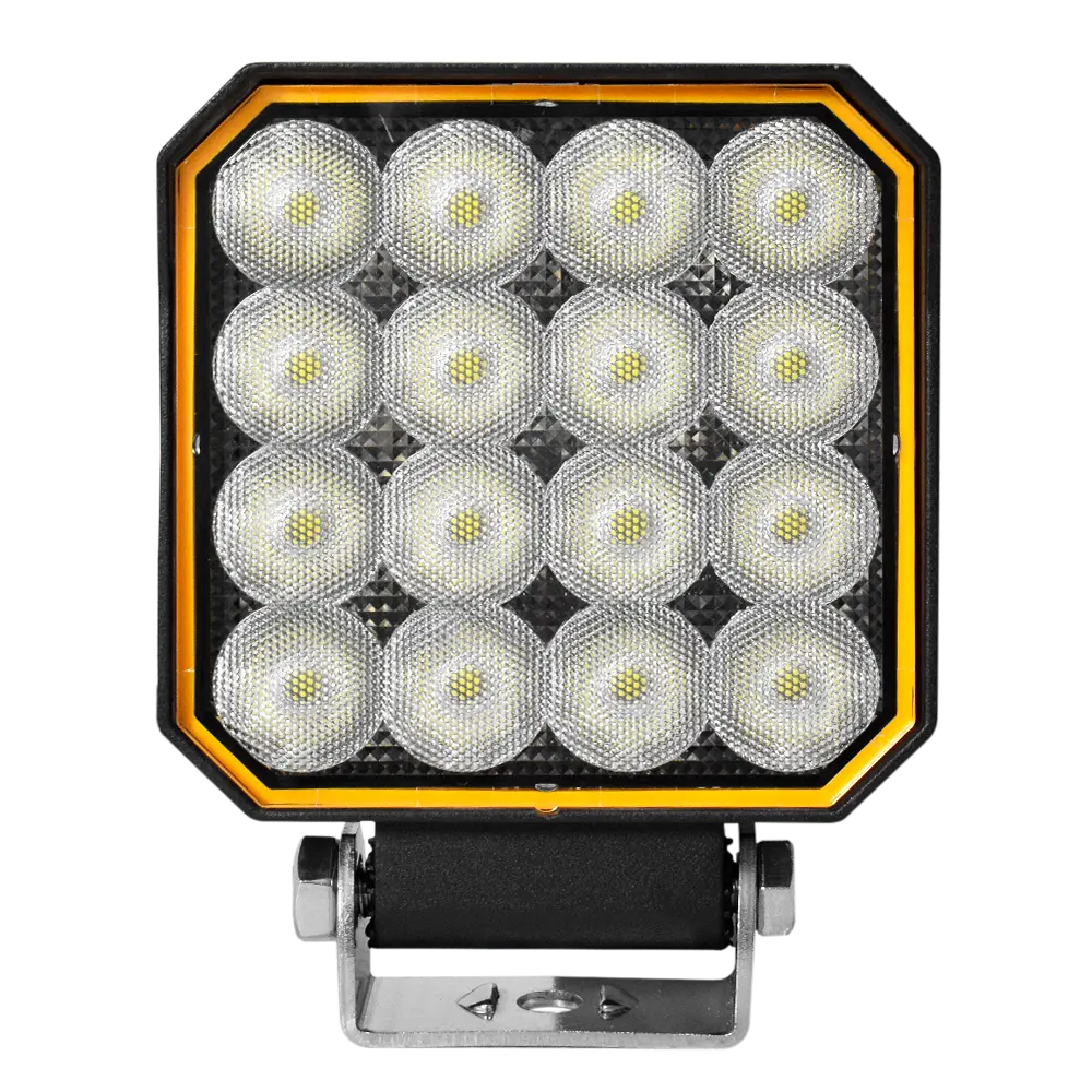 Faro De Trabajo Cuadrado 16 Led Luz Blanca Gpc 1