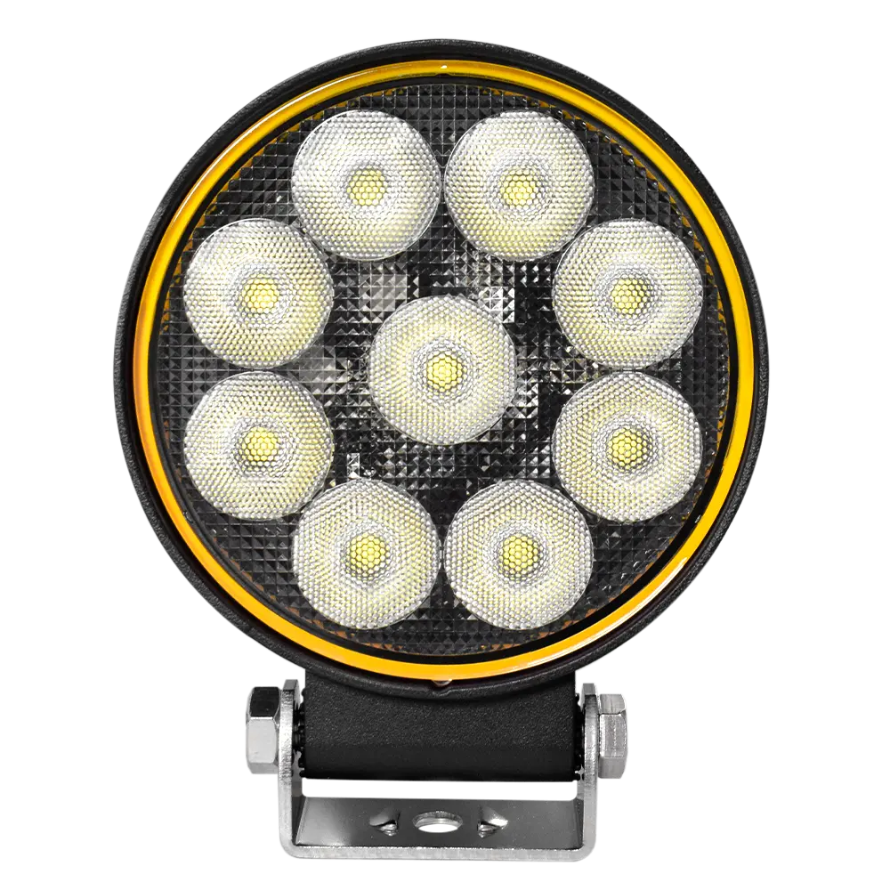 Faro De Trabajo Redondo 9 Led Luz Blanca Gpc 1