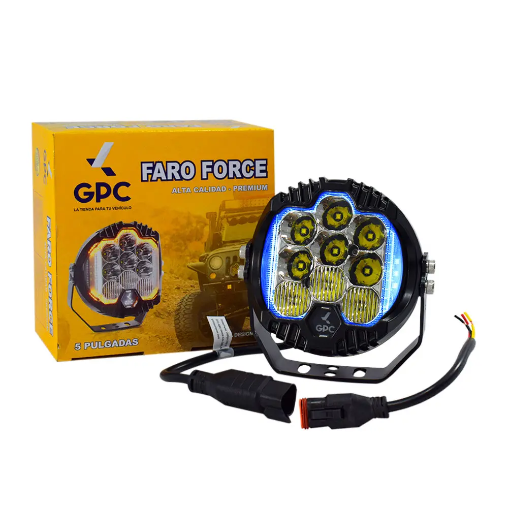 Faro Pirata Force 5" 12/24V 50W 5500Lm Ip67 Blanco 1