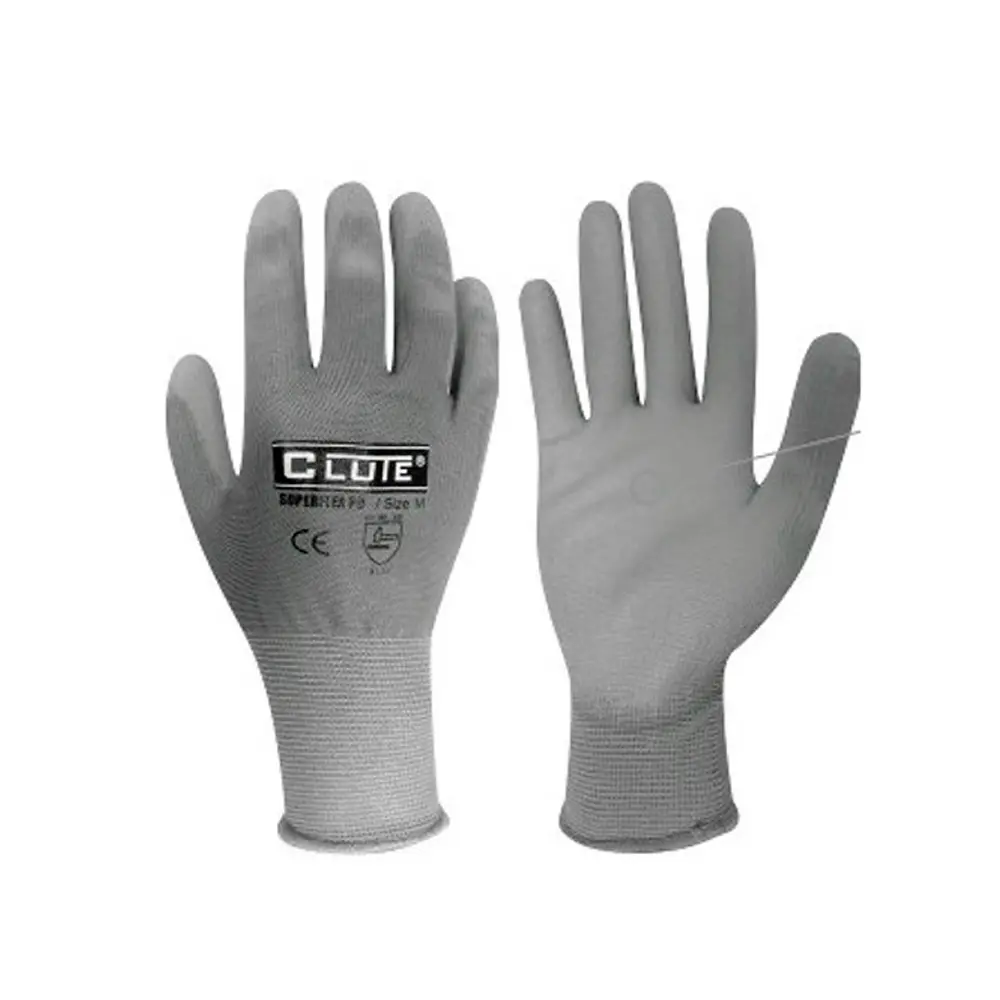 Guante Palma Superflex Gris Talla 7 Par Clute 1