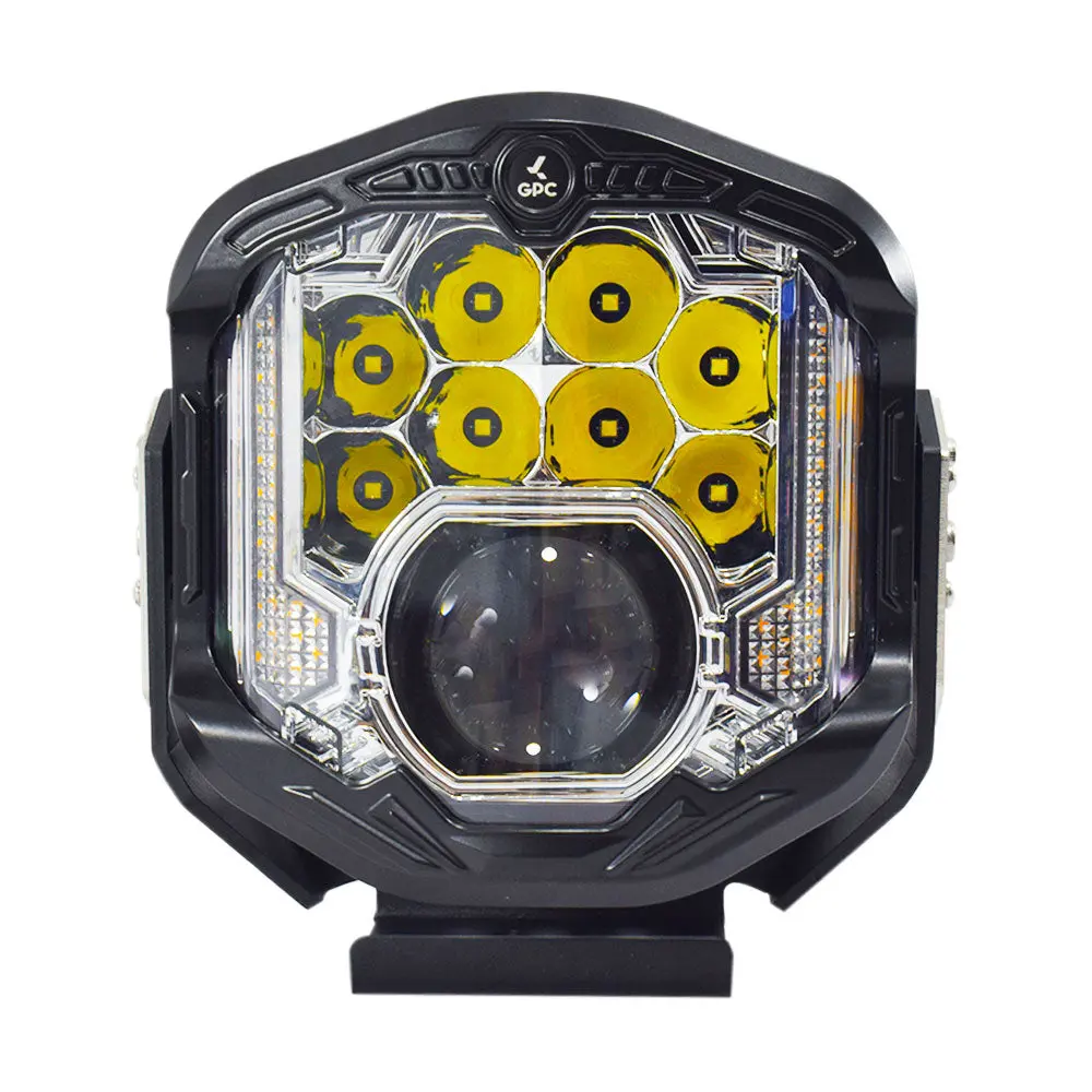 Faro De Trabajo Neblinero Force Redondo 7" 95W Luz Laser Blanco Drl Amarillo Gpc 1