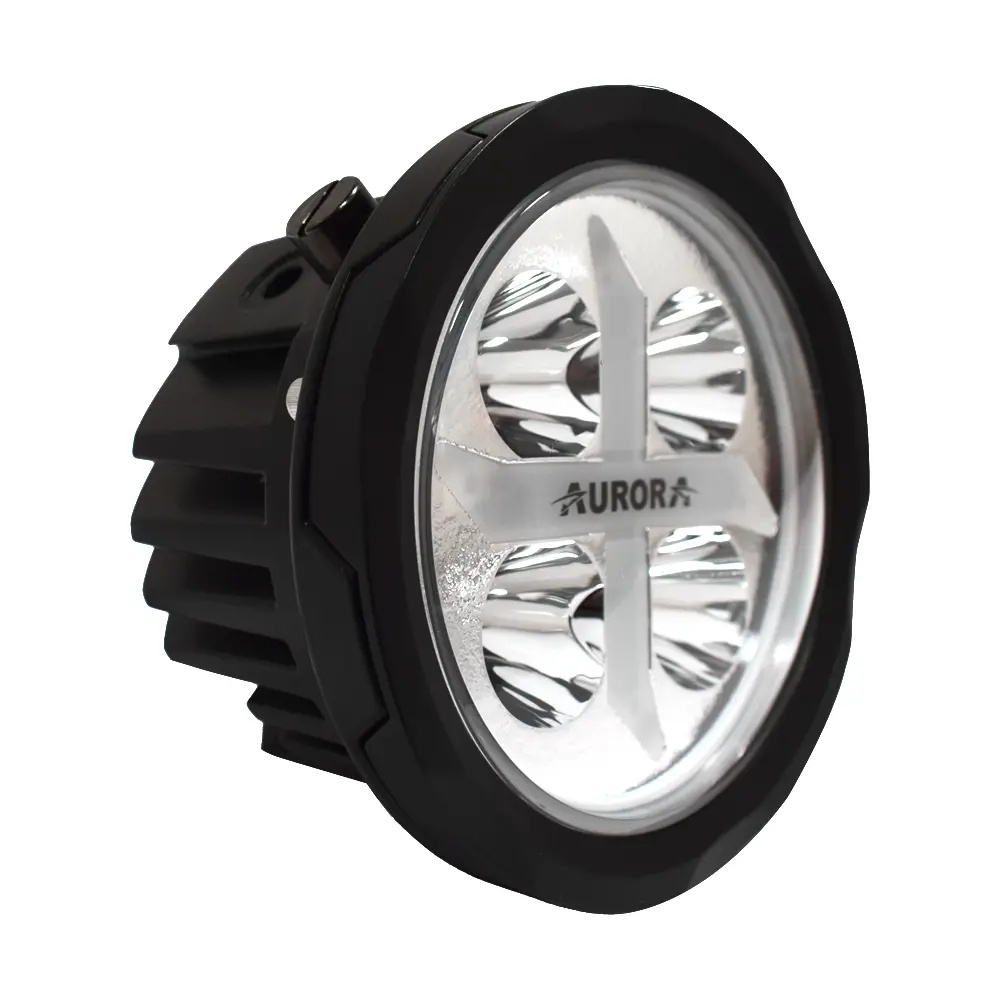 Faro Redondo 4 Led 40W 4" Blanco Logo Multicolor Aurora 1