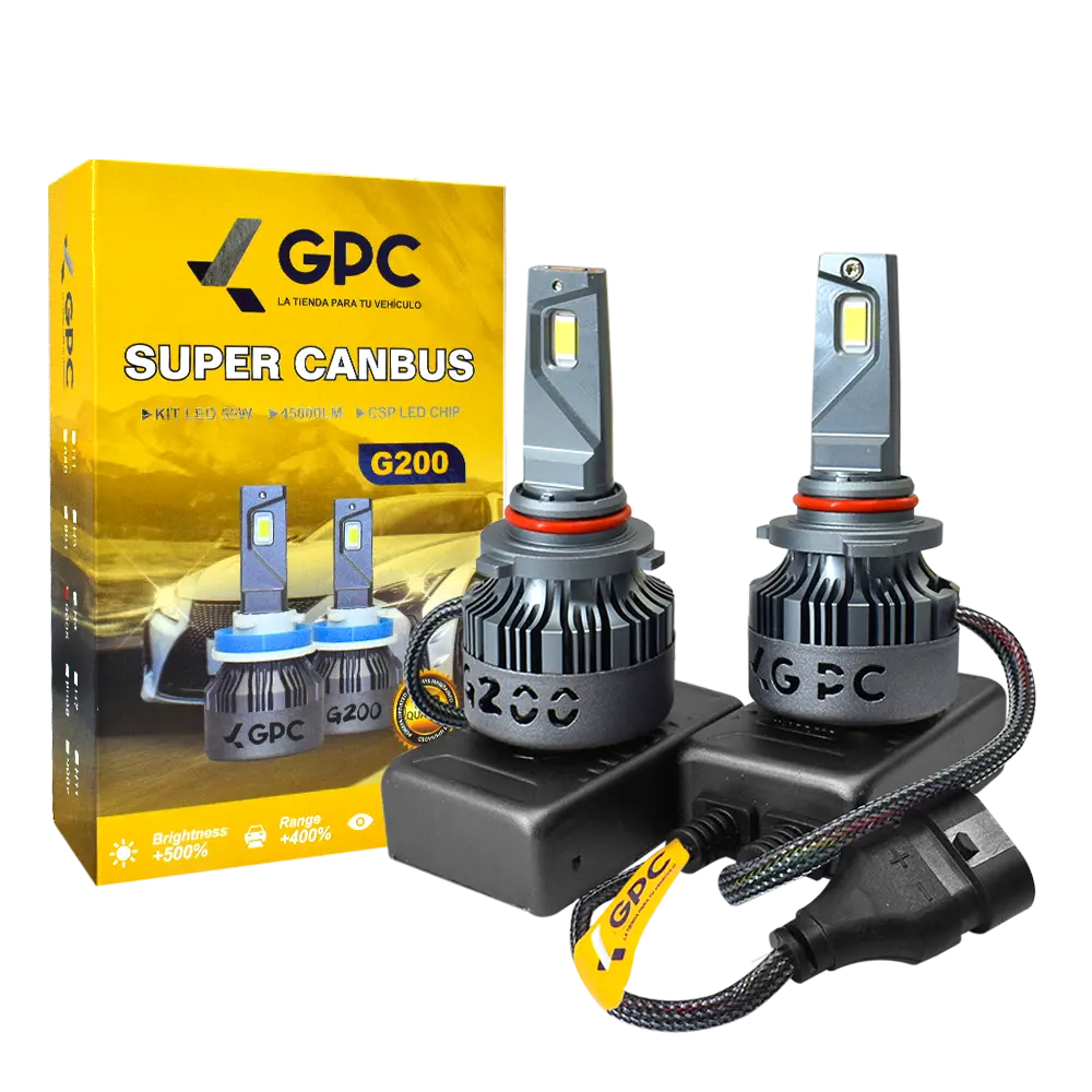 Foco Force G200 Luz Led Super Canbus 9006 9/16V 55W 45 000Lm Ip67 Setx2 Unidades 1