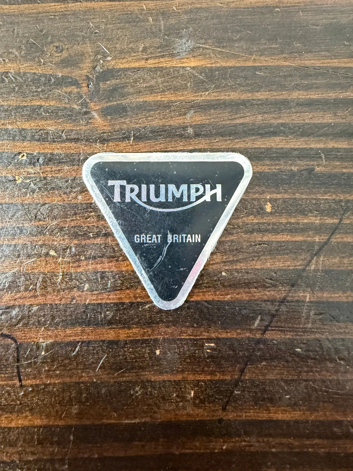 Triumph Retro Triangle Sticker For Alternator / Stator Cover 1